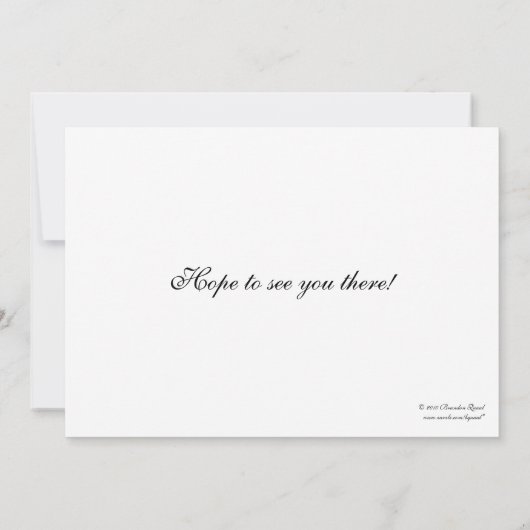 Torbogen-Hochzeits-Einladung Einladung (Rückseite)