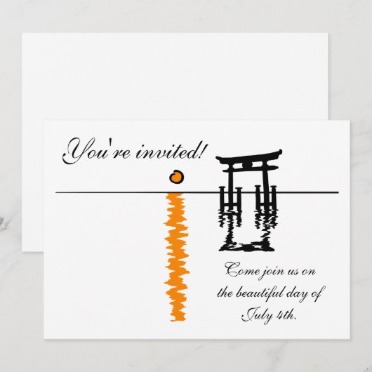 Torbogen-Hochzeits-Einladung Einladung (Vorne/Hinten)