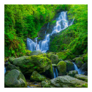 Torc Wasserfall Poster   Killarney Park Irland