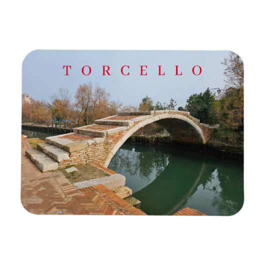 Torcello Devil's Bridge View Kühlschrankmagnet Magnet (Horizontal)