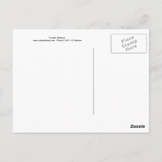 Torcello Shutters Postkarte (Rückseite)