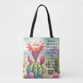 Torch Cactus Blume & Quote Tasche (Vorderseite)