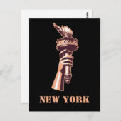 Torch der Freiheit, New York Postkarte (Vorne/Hinten)