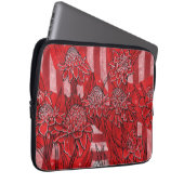 Torch Ginger Lily, Rote Blume Tropische Kunst Laptopschutzhülle (Vorne Rechts)