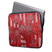 Torch Ginger Lily, Rote Blume Tropische Kunst Laptopschutzhülle (Vorderseite Links)