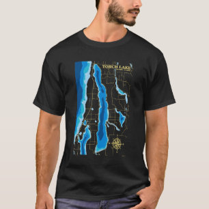 Torch Lake Adventure Map T-Shirt