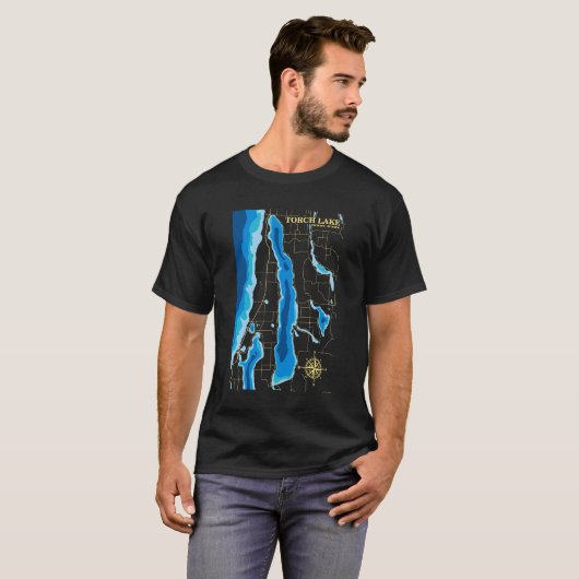 Torch Lake Adventure Map T-Shirt (Vorne ganz)