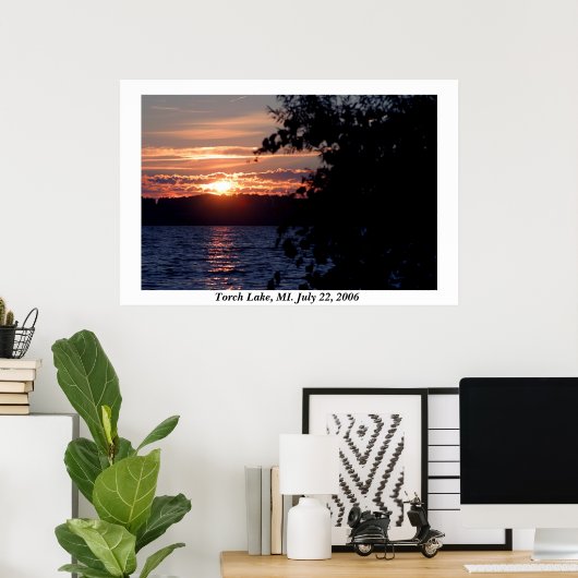 Torch Lake Sunset Poster (Heimbüro)