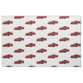 Torch Red C8 Corvette Handgezeichnete Skizze Stoff (Fat Quarter (45,7 x 55,9 cm))