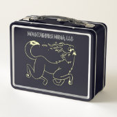 Torch Schwanz und Leaping Coyote auf einem Black M Metall Brotdose (Rückseite)