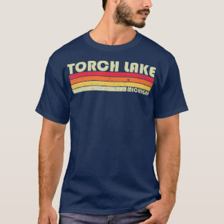 TORCH SEE MICHIGAN Camping Funny Fishing Sommer T-Shirt