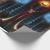 Torch Stone Tower Fraktal Art Wrapping Paper Geschenkpapier (Ecke)