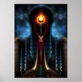 Torch Stone Tower Fraktal Kunst, Dichtung und Musi Poster (Vorne)