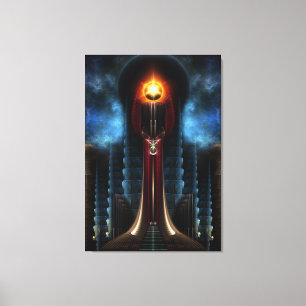 Torch Stone Tower Fraktal Kunstgezapfte Canvas Pri Leinwanddruck