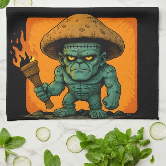 Torch & Temper – Mushroom Beast Design Geschirrtuch (Gefaltet)