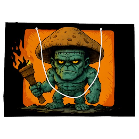 Torch & Temper – Mushroom Beast Design Große Geschenktüte (Rückseite)