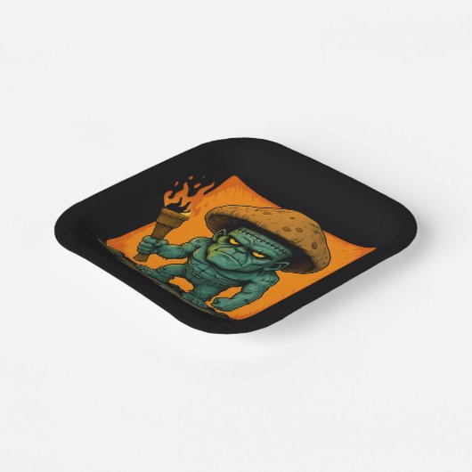 Torch & Temper-Pilz-Bestie Pappteller (Gewinkelt)