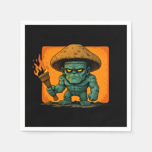 Torch & Temper – Pilz-Biest-Design Serviette (Vorderseite)