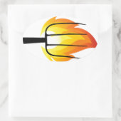 Torch und Pitchfork Ovaler Aufkleber (Tasche)