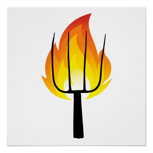Torch- und Pitchfork-Protestzeichen Poster (Vorderseite)