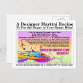Torched Cherry Limon Martini Rezept Postkarte (Vorne/Hinten)