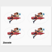 Torchin Ovaler Aufkleber (Blatt)