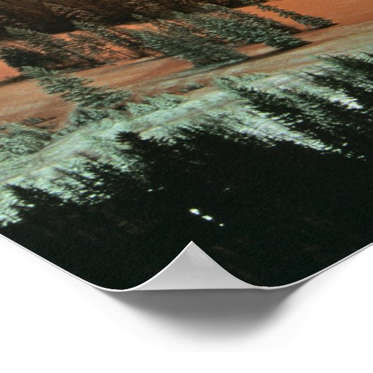 Torchlight-Parade und Feuerwerk im Winter Poster (Ecke)