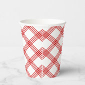 Torchon Kariert Diagonal Red Paper Cup Pappbecher (Rechts)