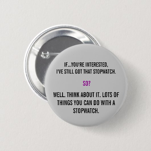 Torchwood Zitat Button (Vorne & Hinten)