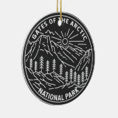 Tore des Arktischen Nationalparks Alaska Monoline Keramik Ornament (Rechts)