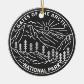 Tore des Arktischen Nationalparks Alaska Monoline Keramik Ornament (Vorne)