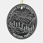 Tore des Arktischen Nationalparks Alaska Monoline Keramik Ornament (Links)