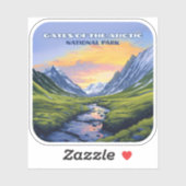 Tore des Arktischen Nationalparks Alaska Vintag Aufkleber (Blatt)