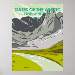 Tore des Arktischen Nationalparks Alaska Vintag Poster