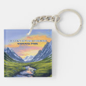 Tore des Arktischen Nationalparks Alaska Vintag Schlüsselanhänger (Rückseite)