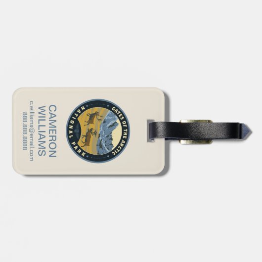 Tore des Arktischen Nationalparks Gepäckanhänger (Rückseite horizontal)