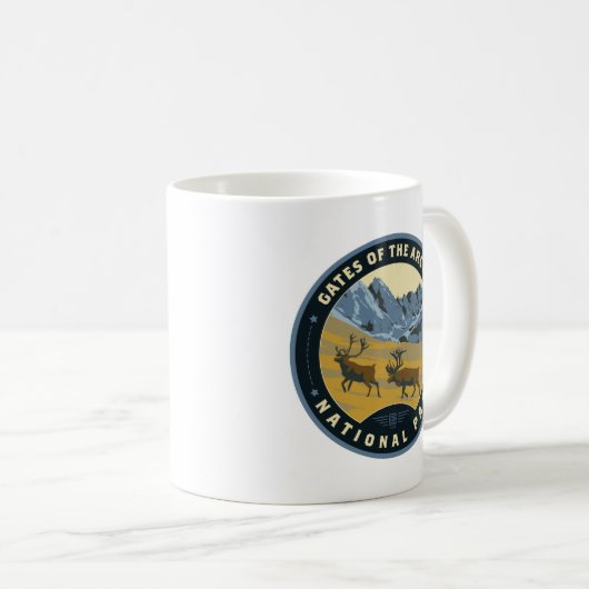 Tore des Arktischen Nationalparks Kaffeetasse (VorderseiteRechts)
