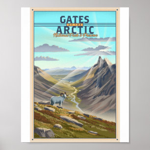 Tore des Arktischen Nationalparks Litho Artwork Poster