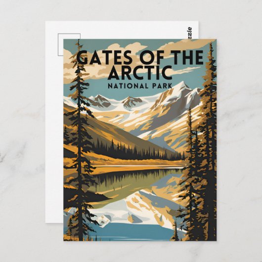 Tore des Arktischen Nationalparks Postkarte (Vorne/Hinten)