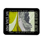 Tore des Arktischen Nationalparks Retro gestört Magnet (Horizontal)
