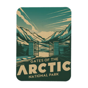 Tore des Arktischen Nationalparks Vintag Magnet
