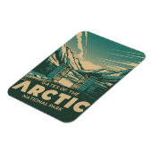 Tore des Arktischen Nationalparks Vintag Magnet (Linke Seite)