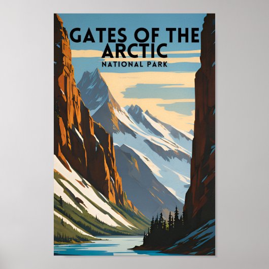 Tore des Arktischen Nationalparks Vintag Poster (Vorne)