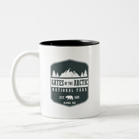 Tore des arktischen Nationalparks Zweifarbige Tasse (Links)