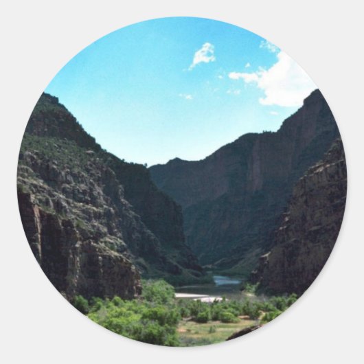 Tore des Nationaldenkmals Lodore Dinosaur Runder Aufkleber (Vorderseite)