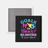 Tore oder Schleifen großer Bruder liebt dich Fußba Magnet (Vorderseite/Rückseite)