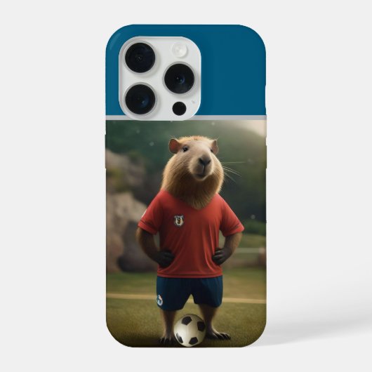 "Torerschütze Capybara: Der ultimative Fußballstar iPhone Hülle (Rückseite)