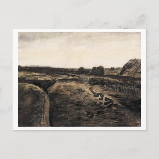 Torf Bog, Vincent van Gogh Kunst Postkarte (Vorderseite)