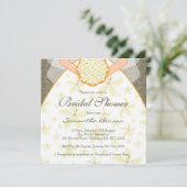 Torf Hochzeitskleid Custom Bridal Dusche Einladung (Stehend Vorderseite)
