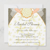 Torf Hochzeitskleid Custom Bridal Dusche Einladung (Vorderseite)